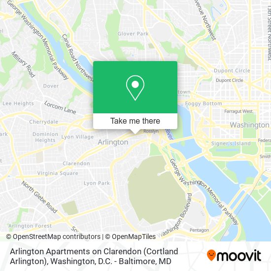 Arlington Apartments on Clarendon (Cortland Arlington) map
