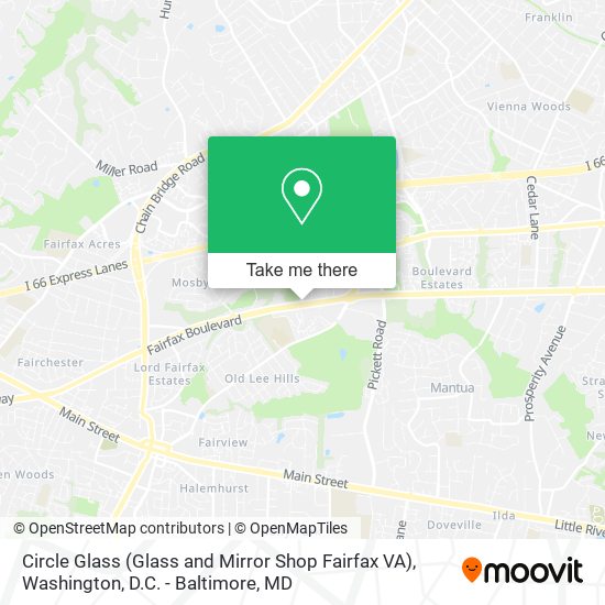 Mapa de Circle Glass (Glass and Mirror Shop Fairfax VA)