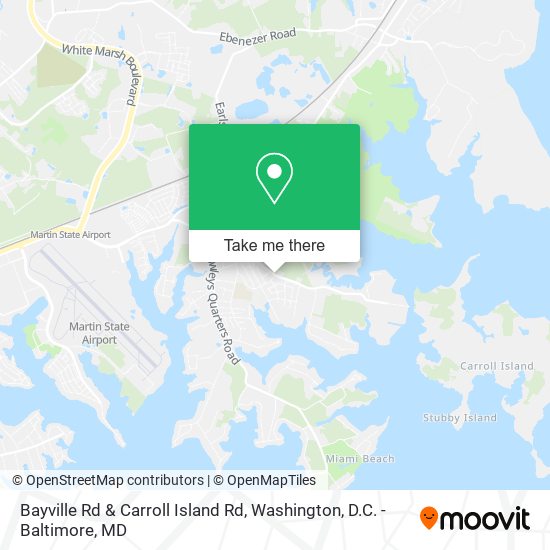 Bayville Rd & Carroll Island Rd map