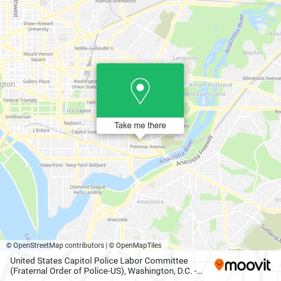 United States Capitol Police Labor Committee (Fraternal Order of Police-US) map