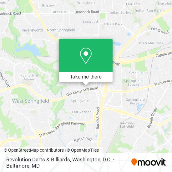 Revolution Darts & Billiards map