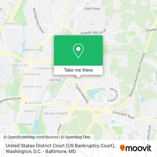 United States District Court (US Bankruptcy Court) map