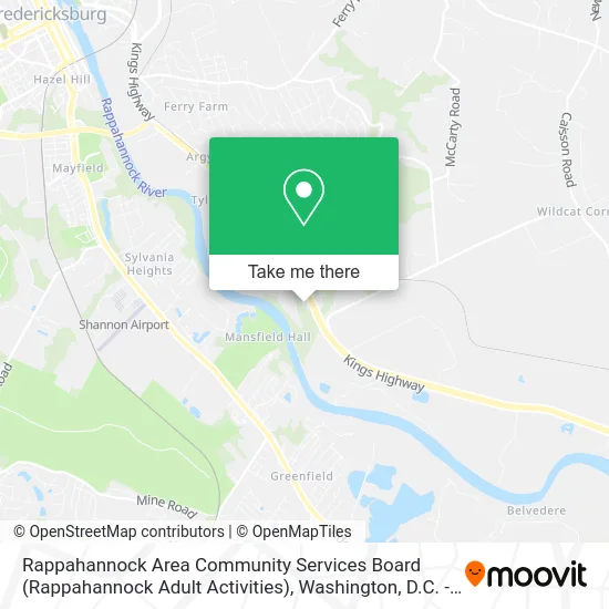 Rappahannock Area Community Services Board (Rappahannock Adult Activities) map