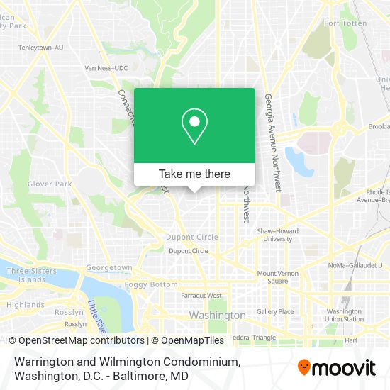 Warrington and Wilmington Condominium map