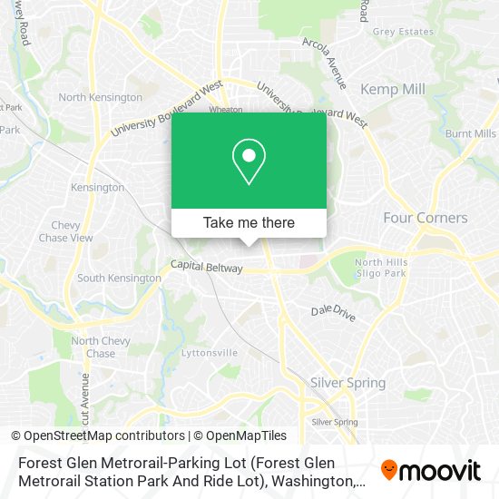 Mapa de Forest Glen Metrorail-Parking Lot (Forest Glen Metrorail Station Park And Ride Lot)