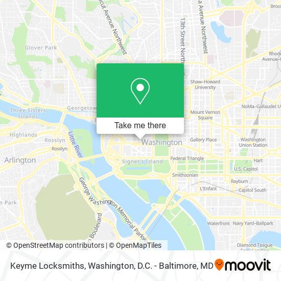 Keyme Locksmiths map