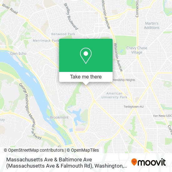 Mapa de Massachusetts Ave & Baltimore Ave (Massachusetts Ave & Falmouth Rd)