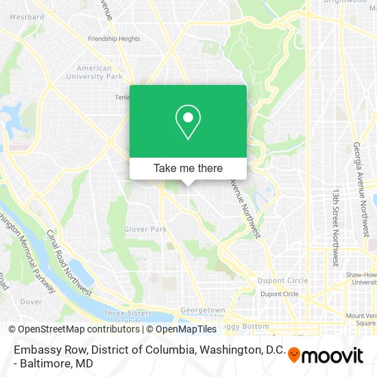 Embassy Row, District of Columbia map