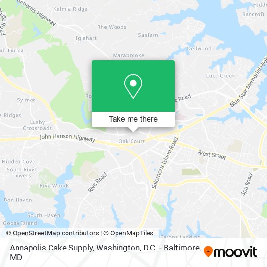 Annapolis Cake Supply map