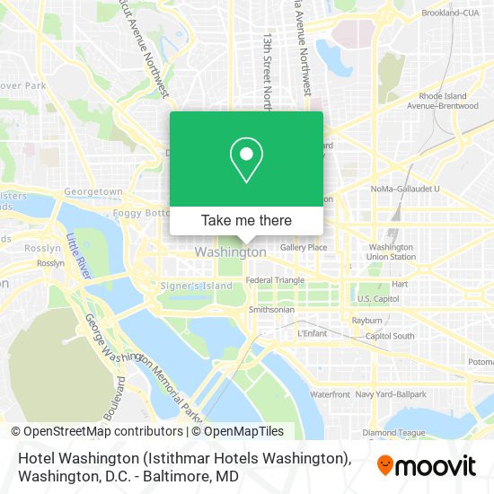 Hotel Washington (Istithmar Hotels Washington) map