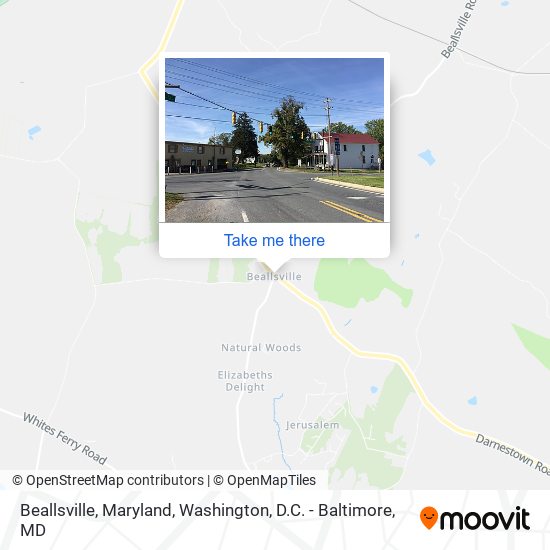 Mapa de Beallsville, Maryland