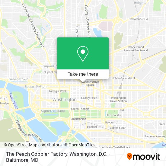 The Peach Cobbler Factory map