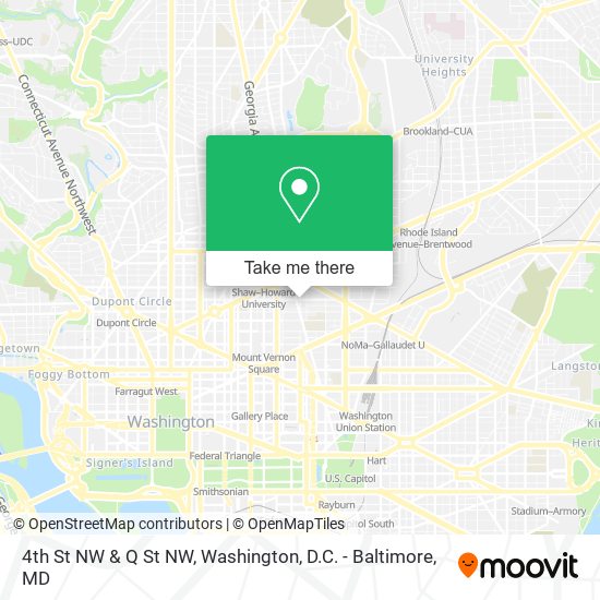 Mapa de 4th St NW & Q St NW