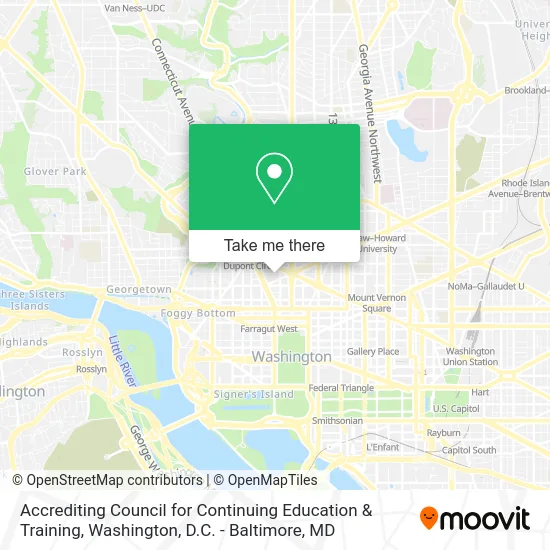 Accrediting Council for Continuing Education & Training map