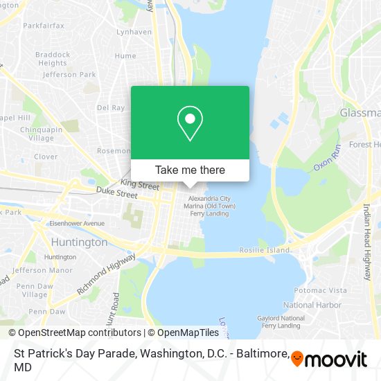 St Patrick's Day Parade map
