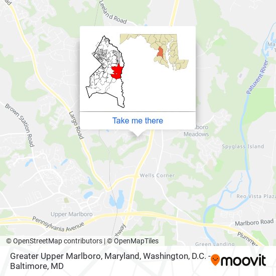 Greater Upper Marlboro, Maryland map