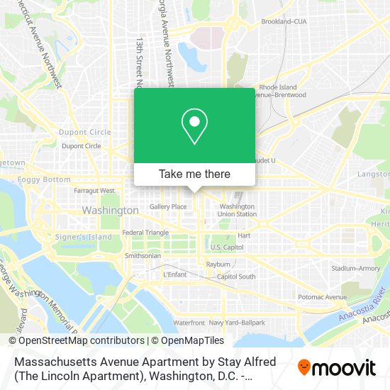 Mapa de Massachusetts Avenue Apartment by Stay Alfred (The Lincoln Apartment)