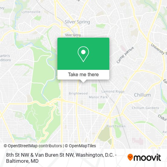 Mapa de 8th St NW & Van Buren St NW