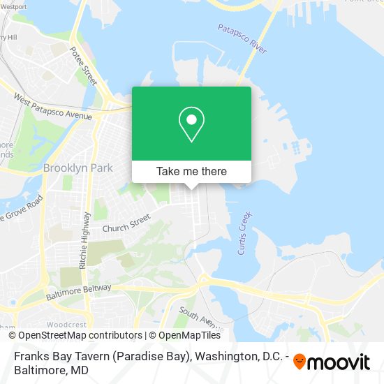 Franks Bay Tavern (Paradise Bay) map