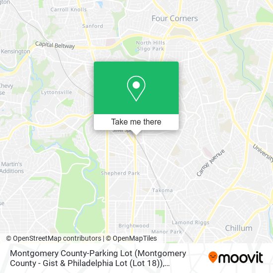 Mapa de Montgomery County-Parking Lot (Montgomery County - Gist & Philadelphia Lot (Lot 18))