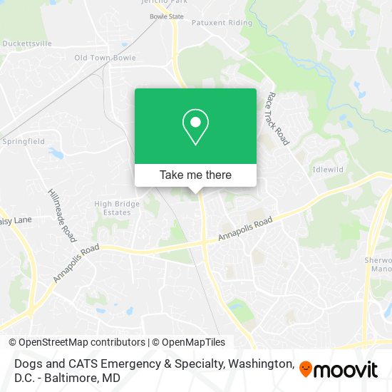 Dogs and CATS Emergency & Specialty map
