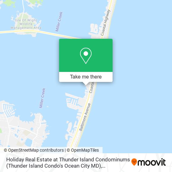 Mapa de Holiday Real Estate at Thunder Island Condominums (Thunder Island Condo's Ocean City MD)