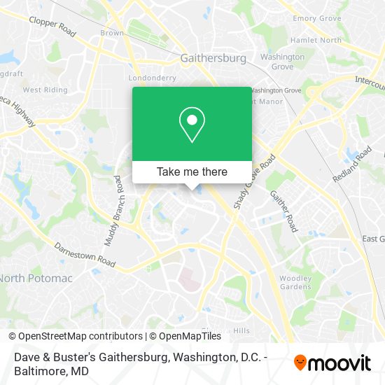 Dave & Buster's Gaithersburg map