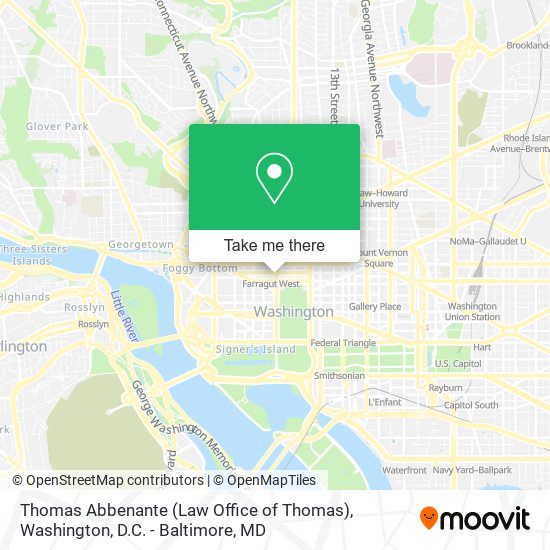 Mapa de Thomas Abbenante (Law Office of Thomas)