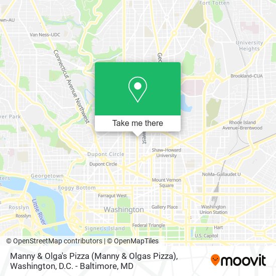 Mapa de Manny & Olga's Pizza (Manny & Olgas Pizza)