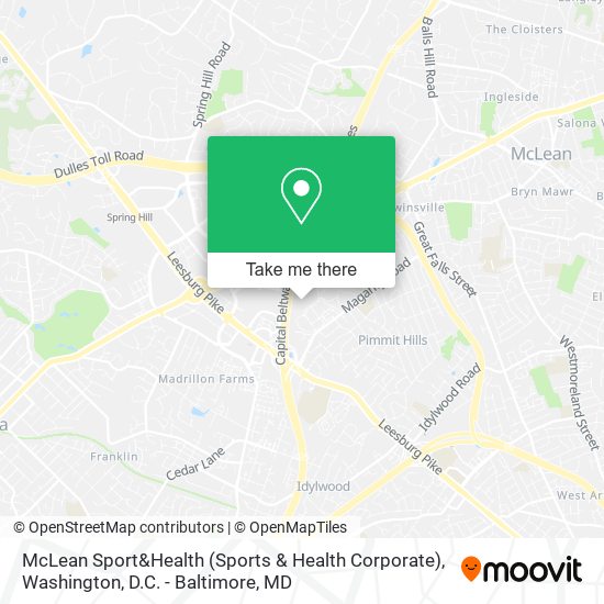 McLean Sport&Health (Sports & Health Corporate) map