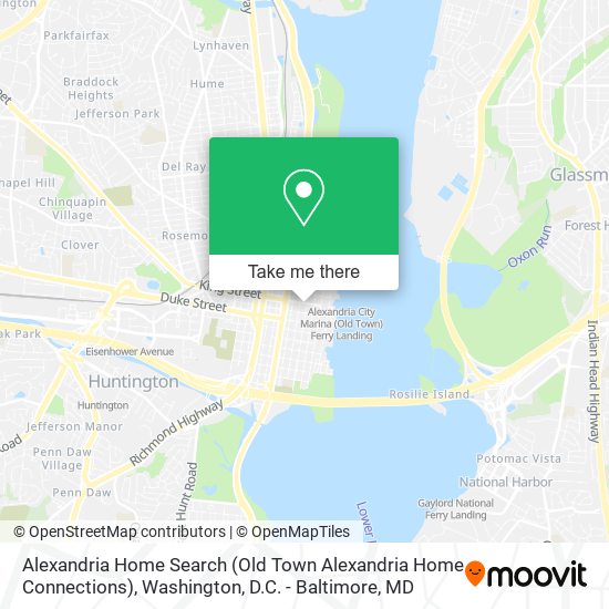 Mapa de Alexandria Home Search (Old Town Alexandria Home Connections)