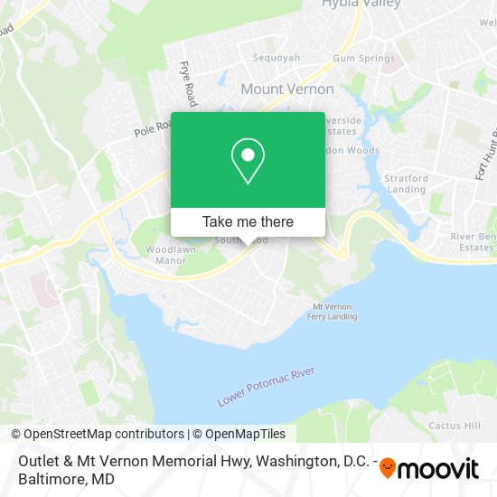 Mapa de Outlet & Mt Vernon Memorial Hwy