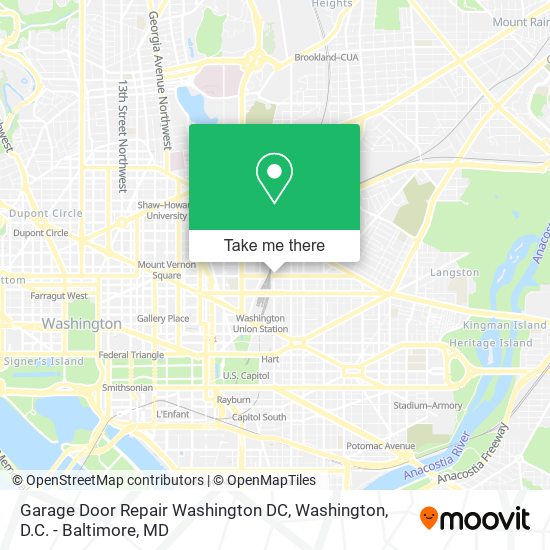 Garage Door Repair Washington DC map