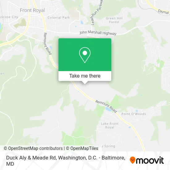Duck Aly & Meade Rd map