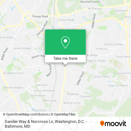 Gander Way & Norcross Ln map