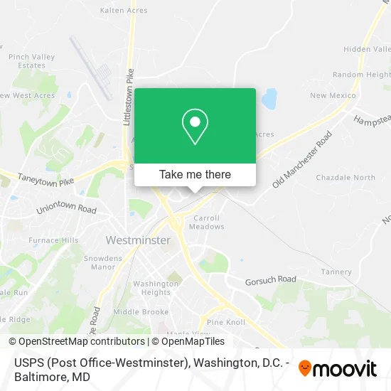 USPS (Post Office-Westminster) map