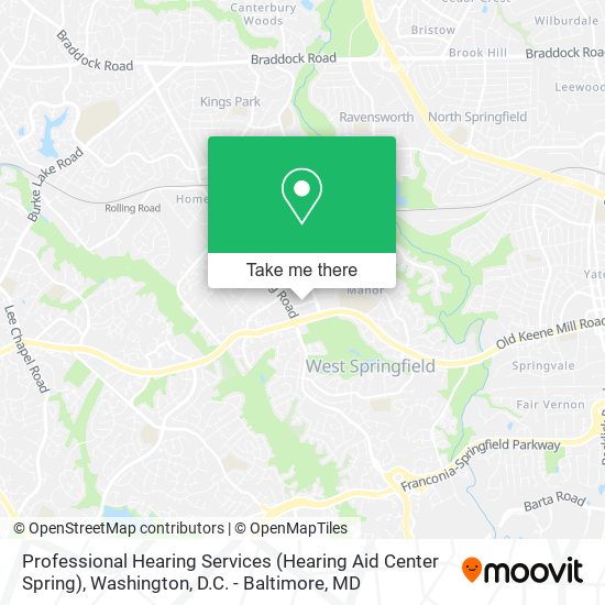 Mapa de Professional Hearing Services (Hearing Aid Center Spring)