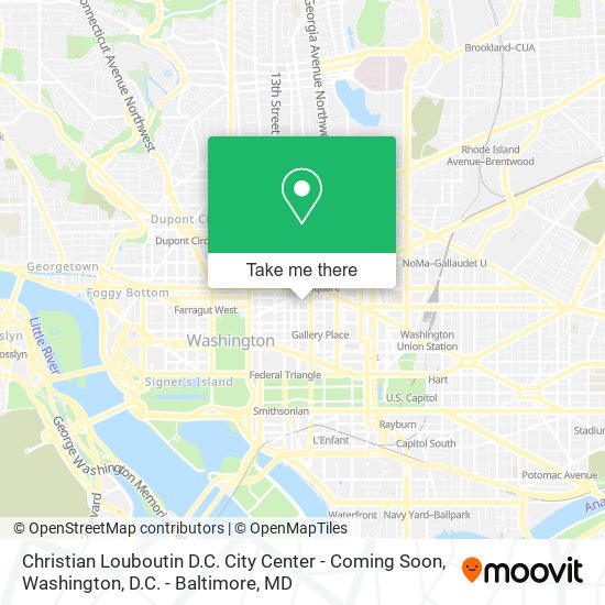 Christian Louboutin D.C. City Center - Coming Soon map