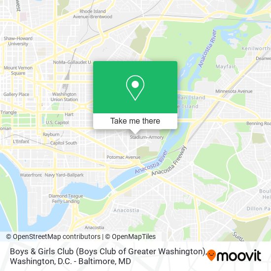 Mapa de Boys & Girls Club (Boys Club of Greater Washington)