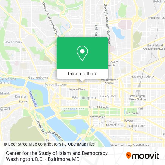 Mapa de Center for the Study of Islam and Democracy