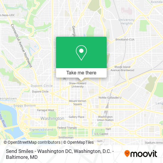 Send Smiles - Washington DC map