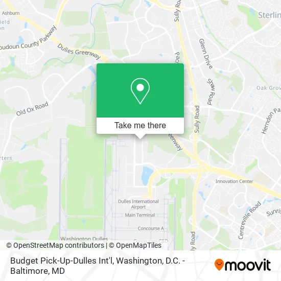 Budget Pick-Up-Dulles Int'l map
