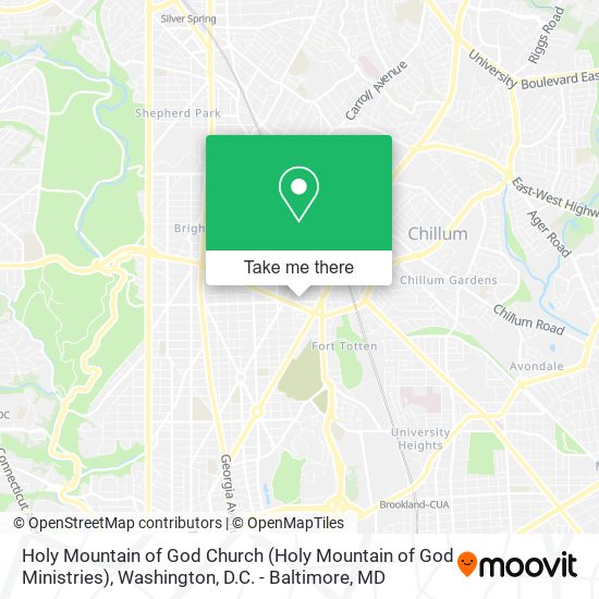 Holy Mountain of God Church map