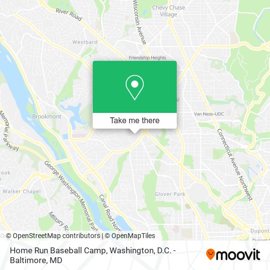 Home Run Baseball Camp map