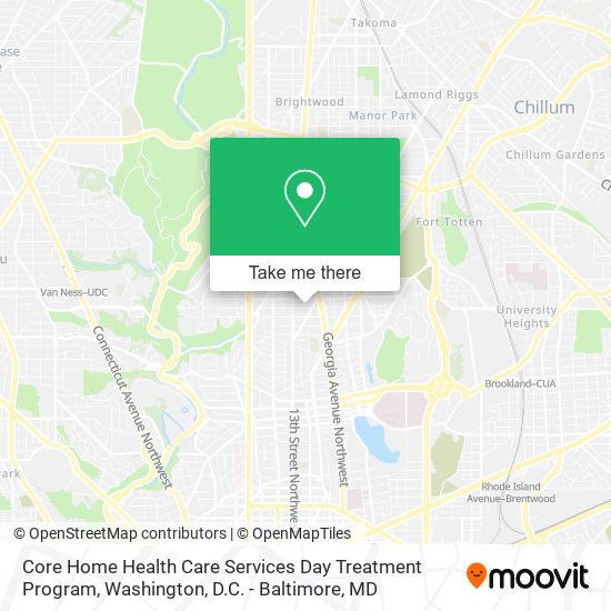 Core Home Health Care Services Day Treatment Program map