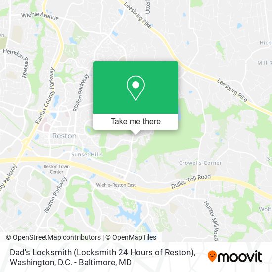 Dad's Locksmith (Locksmith 24 Hours of Reston) map