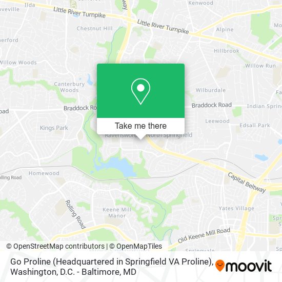 Mapa de Go Proline (Headquartered in Springfield VA Proline)