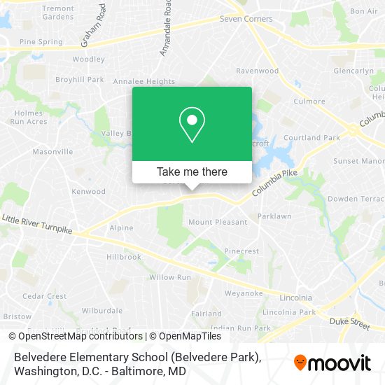 Belvedere Elementary School (Belvedere Park) map
