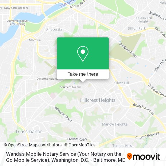 Mapa de Wanda's Mobile Notary Service (Your Notary on the Go Mobile Service)