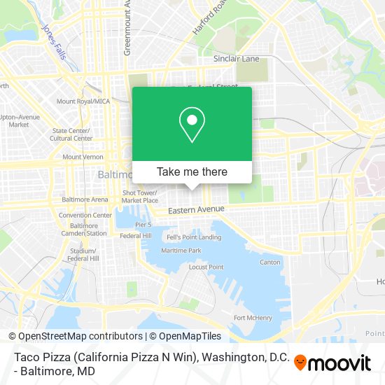 Mapa de Taco Pizza (California Pizza N Win)